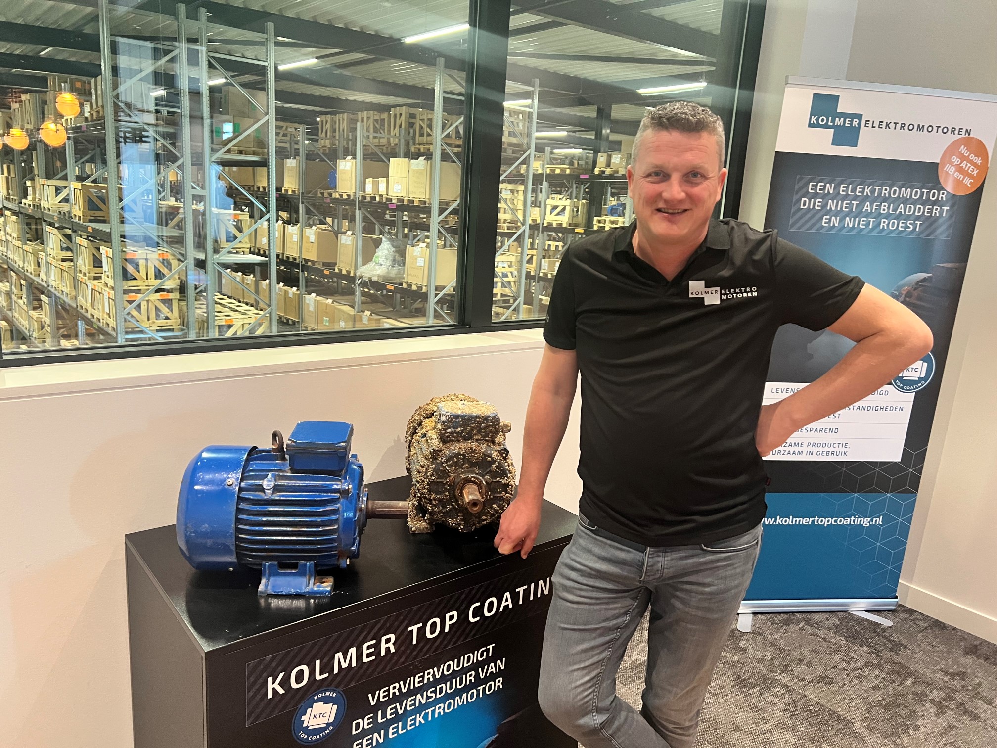 Oplossing tegen roestende elektromotoren. Duurzaam en efficient. Kolmer Top Coating